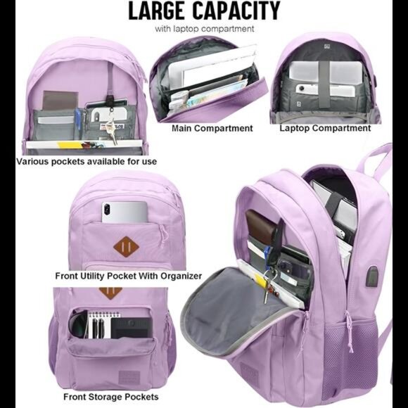 Classic carry-on travel backpack for men and women, Anti theft laptop backpack main image 6